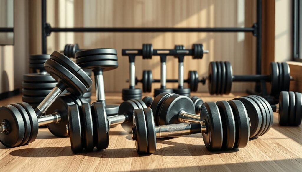 adjustable dumbbells and barbells