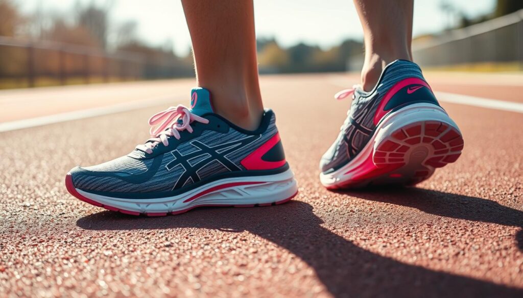 cushioned running shoes