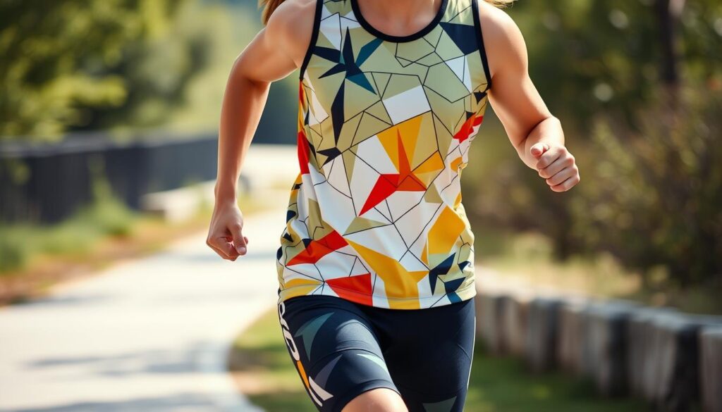 patterned athletic wear